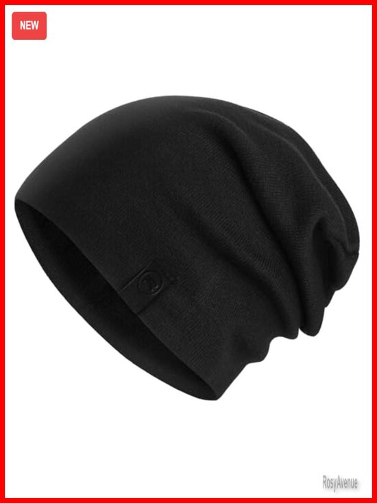 Fine Knit Slouchy Beanie Hat - Soft Cotton Stretchy Beanie main image 5